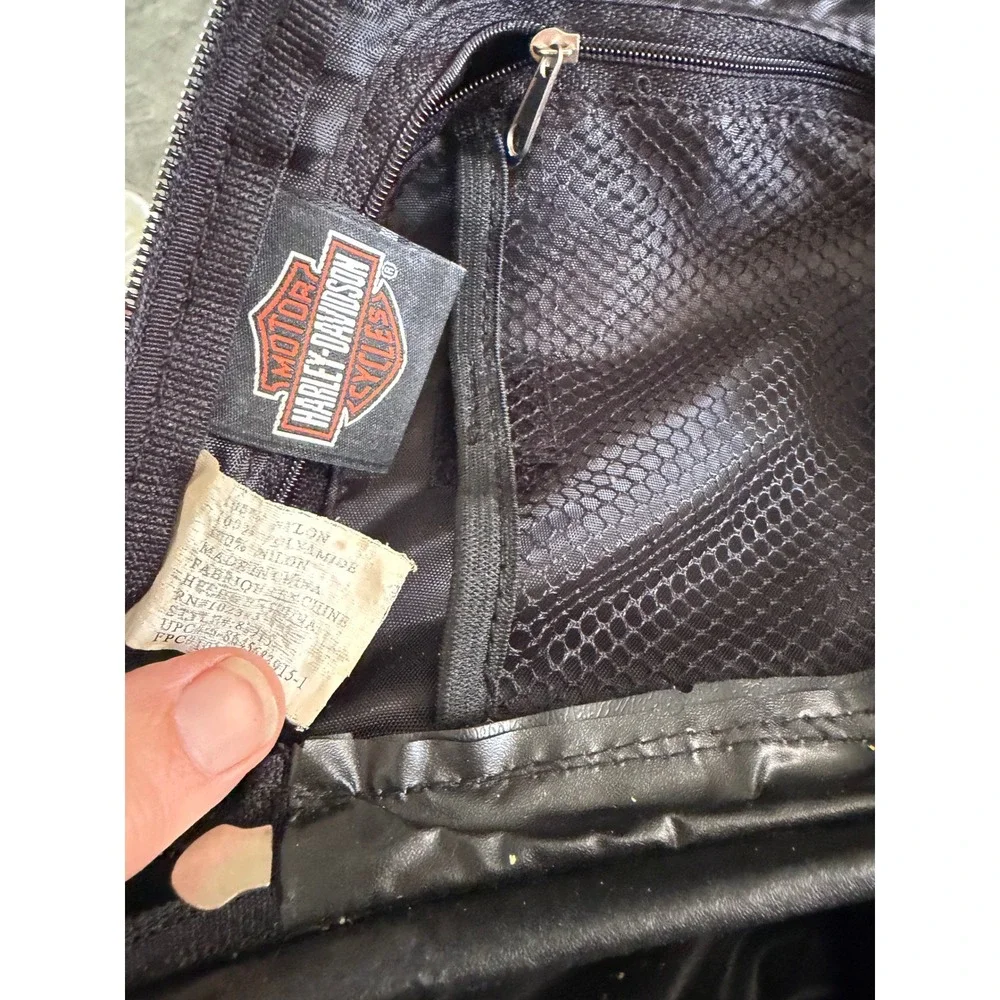 Harley Davidson Insulated Lunch Bag Cooler Black Orange Flames Dual Compartment